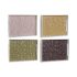 Tavă DKD Home Decor Verde Muştar Maro închis Roz deschis Lemn MDF 40 x 30 x 5 cm (4 Unități)