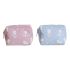 Trusă de Voiaj DKD Home Decor Albastru Alb Verde Roz polialgodon osos 15 x 6 x 12 cm (2 Unități)