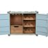 Suport pentru Sticle Home ESPRIT Turquoise Metal Lemn MDF 77 x 37 x 64 cm