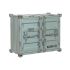 Suport pentru Sticle Home ESPRIT Turquoise Metal Lemn MDF 77 x 37 x 64 cm