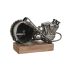 Stolní hodiny Home ESPRIT Maro Argintiu Metal Vintage 27 x 10,5 x 18 cm (2 Unități)