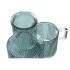 Sticlă de apă Home ESPRIT Albastru Verde Geam 1 L (2 Unități)