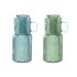 Sticlă de apă Home ESPRIT Albastru Verde Geam 1 L (2 Unități)