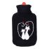 Pungă de Apă Caldă EDM 76779 Negru Negru/Alb Lână 2 L