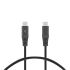 Cablu USB-C la USB-C KSIX Negru