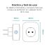 Priză Inteligentă KSIX Smart Energy Slim WIFI 250V Alb