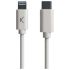 Cablu USB-C la Lightning KSIX MFI (1 m) Alb