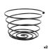 Fructieră Viejo Valle Negru Spirală Ø 26 x 17 cm (2 Unități)
