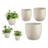 Set de ghivece Gri Argilă (3 Piese) (22,5 x 18,5 x 22,5 cm)