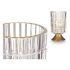 Lanternă LED Metal Auriu* Transparent Sticlă (10,7 x 18 x 10,7 cm)