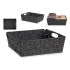 Coș Kipit Negru Pânză 23 x 8 x 27 cm