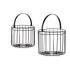 Coș Negru Metal 25 x 35 x 25 cm Cilindric (2 pcs)