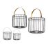 Coș Negru Auriu* Metal 25 x 27 x 25 cm Cilindric (2 pcs)