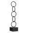 Figură Decorativă Cercuri Negru Metal (12,5 x 60,5 x 12,5 cm)