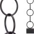 Figură Decorativă Cercuri Negru Metal (12,5 x 60,5 x 12,5 cm)