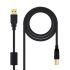 Cablu USB 2.0 A la USB B NANOCABLE 10.01.1205 Negru 5 m (1 Unități)