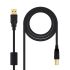 Cablu USB 2.0 A la USB B NANOCABLE 10.01.1205 Negru 5 m (1 Unități)