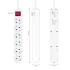 Placă de circuit NANOCABLE Regleta de enchufes de 6 tomas con interruptor, 1.4 metros Blanca