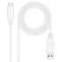 Cablu USB 2.0 NANOCABLE Alb 3 m