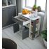 Coș de Bucătărie Eco Trolley Melamina ABS Alb/Gri (80 x 39 x 87 cm)