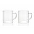 Set de 2 Căni tip Halbă Andrea House ms19209 Transparent Sticlă 300 ml 2 x 300 ml Ø 7,5 x 8,5 cm