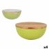 Castron Percutti Legno percutti Verde Bambus Cu Capac (4 Unități)