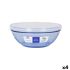 Cutie rotundă pentru prânz cu capac Duralex   Geam Albastru Ø 20,5 cm (4 Unități)  