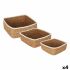 Set de Coșuri Privilege   3 Piese răchită 17 cm (3 Piese) (4 Unități)