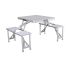 Masă de picnic Marbueno Gri 136 x 67 x 85 cm Aluminiu