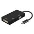 Adaptor USB-C la VGA/HDMI/DVI Aisens A109-0343 HDMI USB VGA USB 3.2 Negru 15 cm