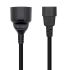 Cablu de Alimentare Aisens A132-0467 Negru 25 cm C14 CEE 7/7