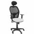 Scaun de birou cu pat P&C B10CRNC Alb