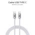 Cablu USB-C la USB-C Subblim OPTIMUS Alb 1 m