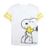 Tricou cu Mânecă Scurtă Femei Snoopy Alb