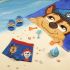 Costumul de Baie Boxer Pentru Copii The Paw Patrol Albastru