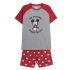 Pijamaua de Vară Mickey Mouse Roșu (Adulți) Bărbați Gri