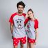 Pijamaua de Vară Mickey Mouse Roșu (Adulți) Bărbați Gri