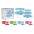 Set de 5 Cutii pentru Prânz Glass EH Albastru Transparent
