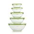Set de 5 Cutii pentru Prânz Glass EH Albastru Transparent