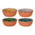 Set de boluri Excellent Houseware Argilă arsă Aperitiv Teracotă 4 Piese 150 ml Ø 10,4 x 4,2 cm