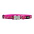 Zgardă pentru câini Red Dingo STYLE STARS LIME ON HOT PINK 31-47 cm