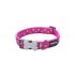 Zgardă pentru câini Red Dingo STYLE STARS LIME ON HOT PINK 31-47 cm