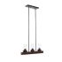 Lustră DKD Home Decor Geam Negru Maro Aluminiu (50 x 8 x 21 cm)