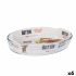 Vas pentru Cuptor Quttin   Transparent Sticlă Oval 3,4 L 35,1 x 24,1 x 6,5 cm (6 Unități)