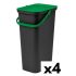 Găleată de gunoi pentru reciclare Tontarelli Moda Verde 38 L (4 Unități)