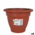 Ghiveci Dem Squares Rotundă Maro 22 x 17 cm (6 Unități)