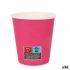Set de pahare Algon Carton De unică folosință 200 ml Fucsia 36 Unități (24 Piese)