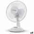Ventilator de Masă Kiwi Alb Ø 27 cm 21W (4 Unități)