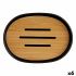 Săpunieră Berilo 51720 Maro Negru Bambus polipropilenă 9,5 x 2,5 x 13 cm (6 Unități)
