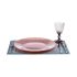 Platou Plat Vivalto Roz Sticlă 32,5 x 2 x 32,5 cm (6 Unități)